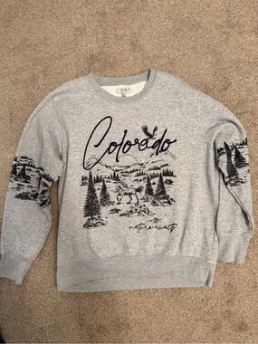 Gray Colorado Graphic Crewneck Sweater
